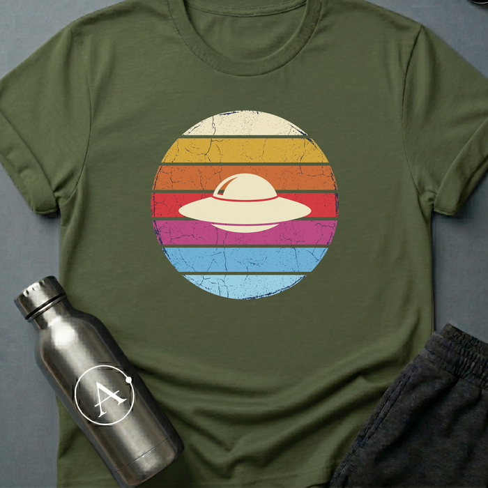 Sunset Saucer sci-fi t-shirt — Apsion Outpost