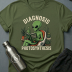 Greenhouse Epiphany sci-fi t-shirt - Military Green variant - Apsion Outpost