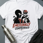 Telenovela Escalation sci-fi t-shirt — alien overcome by Earth soap operas — Military Green unisex tee — Apsion Outpost