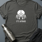 Would You Like to Know More? sci-fi t-shirt — minimalist brain-bug cryptid fearing capture — Black unisex tee — Apsion Outpost
