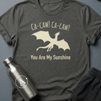 Lullaby Diplomacy sci-fi t-shirt — flying cryptid soothed by a children's song — Black unisex tee — Apsion Outpost