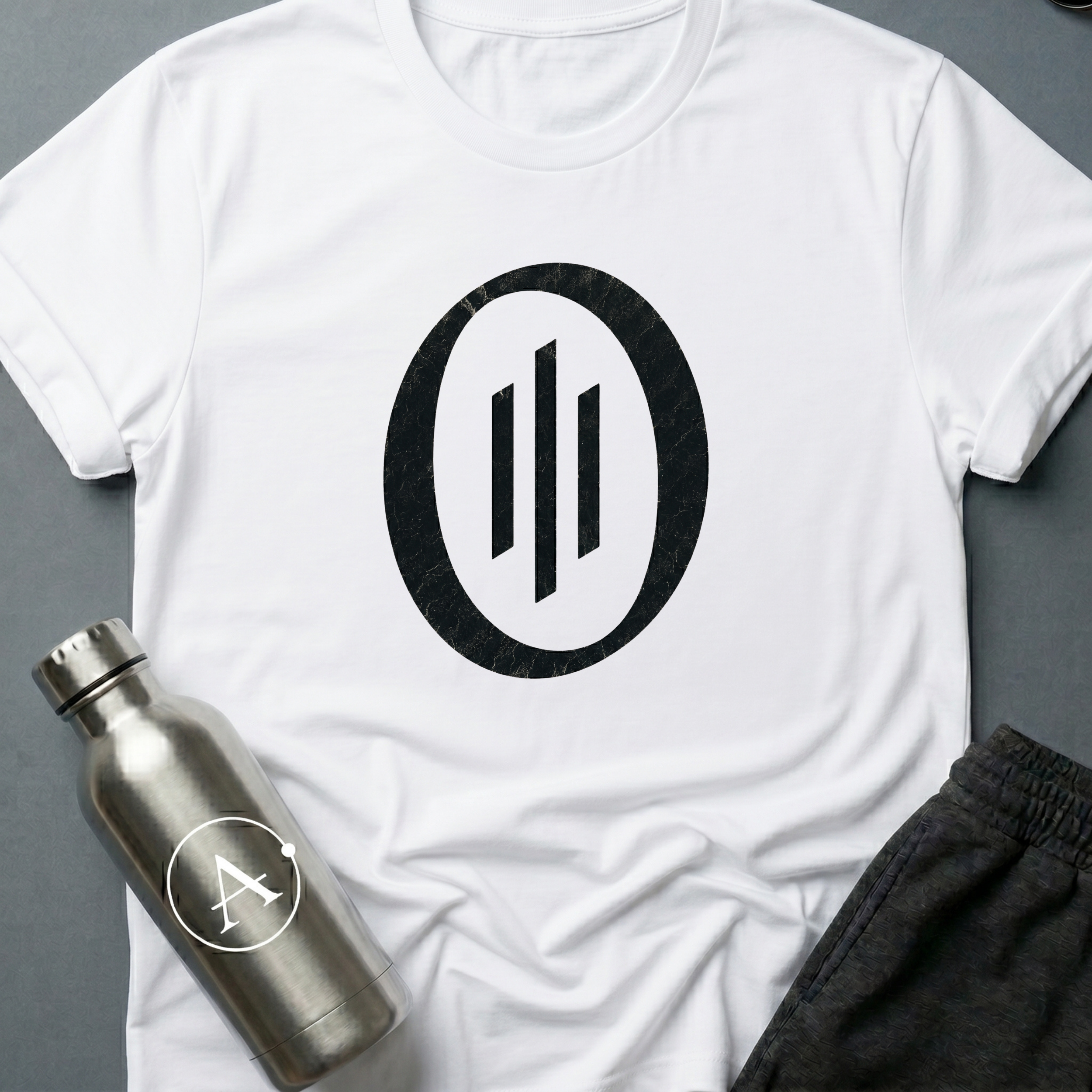 Cipher Zero sci-fi t-shirt — one mark, one cipher, one starting place big enough to fit a galaxy — White unisex tee — Apsion Outpost
