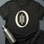 Cipher Zero sci-fi t-shirt — one mark, one cipher, one starting place big enough to fit a galaxy — Black unisex tee — Apsion Outpost