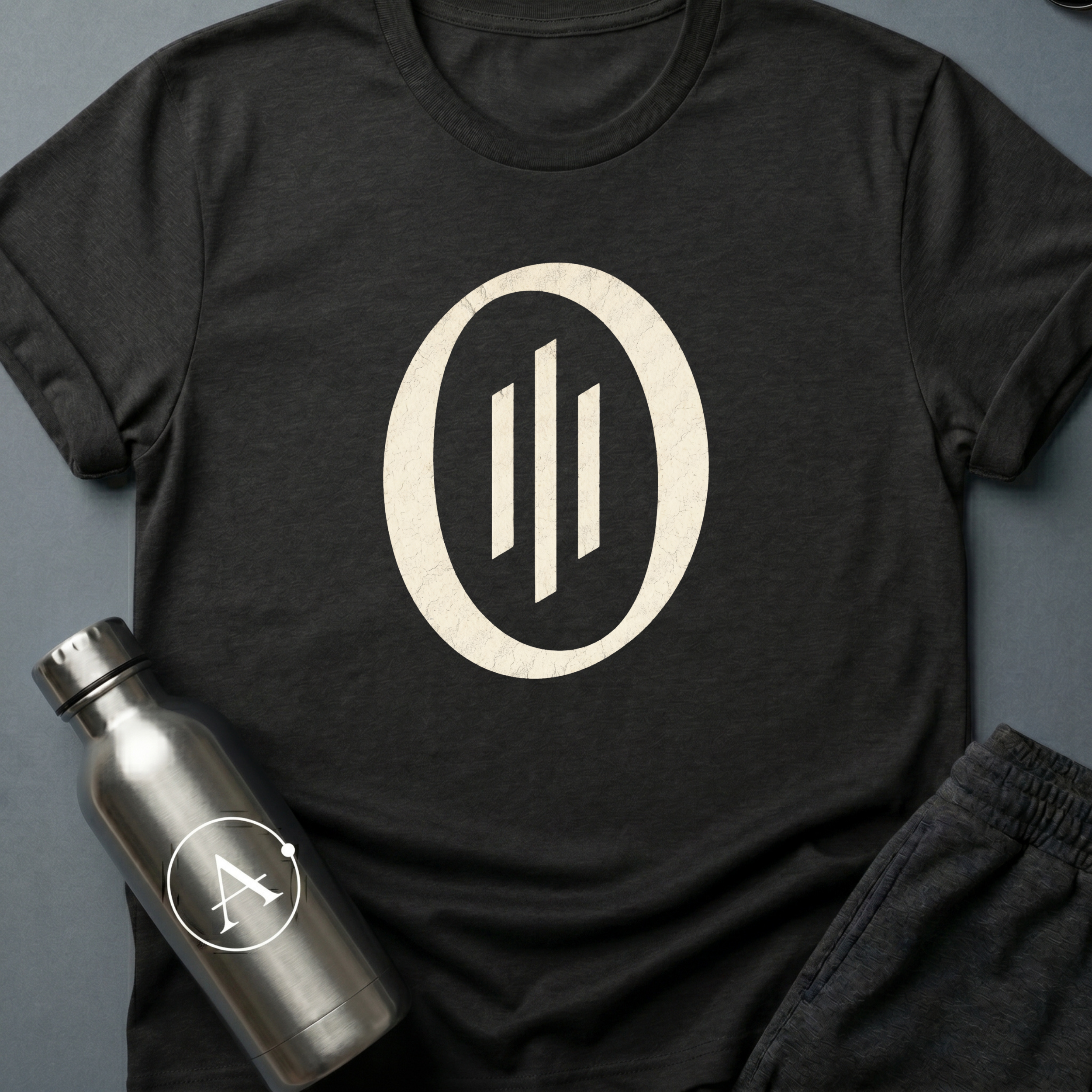 Cipher Zero sci-fi t-shirt — one mark, one cipher, one starting place big enough to fit a galaxy — Black unisex tee — Apsion Outpost