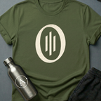 Cipher Zero sci-fi t-shirt — one mark, one cipher, one starting place big enough to fit a galaxy — Military Green unisex tee — Apsion Outpost