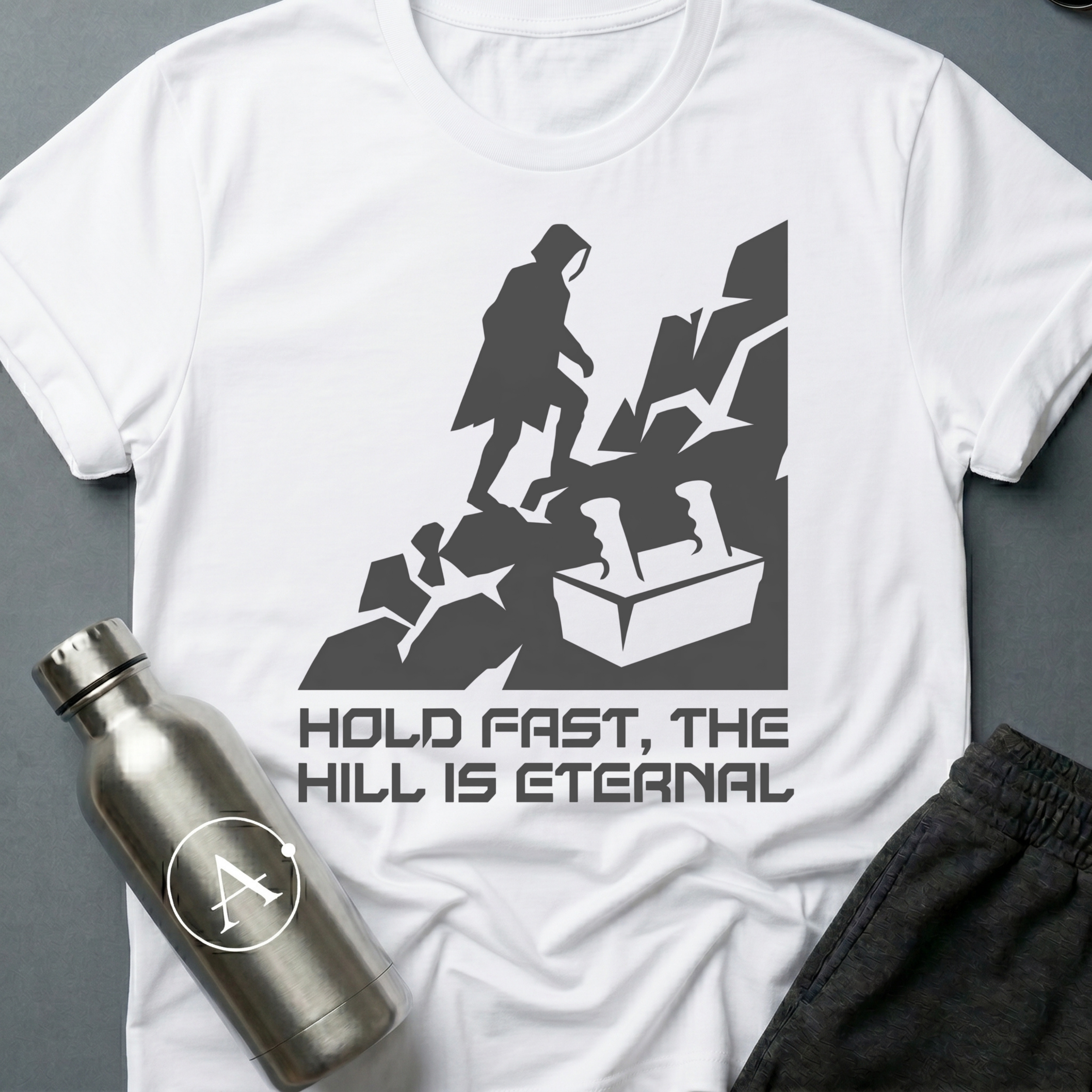 Daily Climb sci-fi t-shirt — Navy — Apsion Outpost