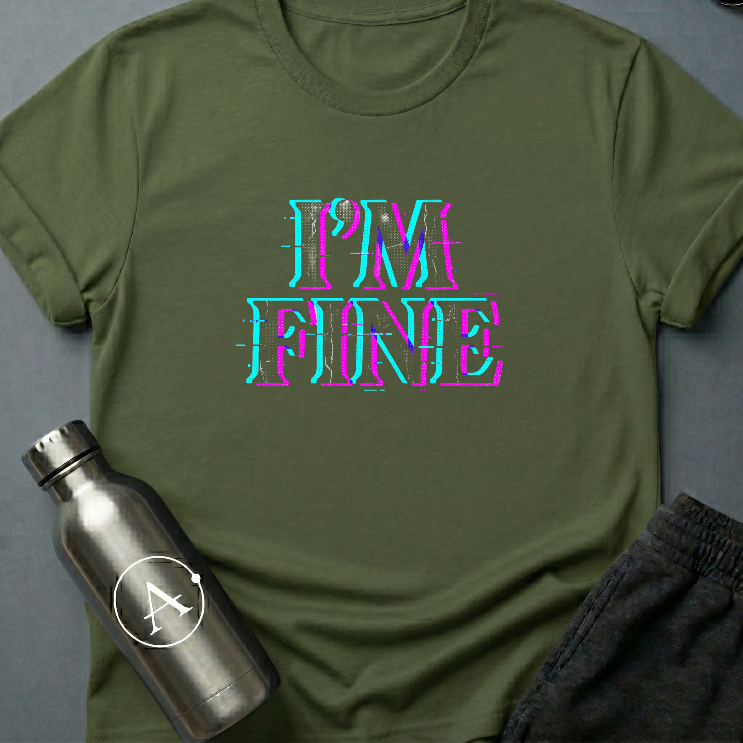 Functioning Nominally sci-fi t-shirt — Navy — Apsion Outpost