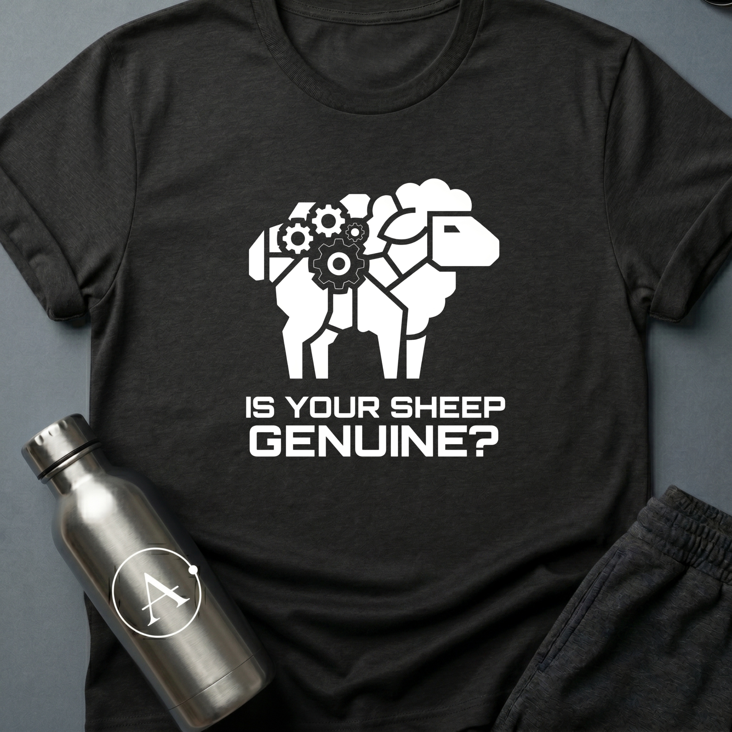 The Substitute electric sheep sci-fi t-shirt — Black — Apsion Outpost