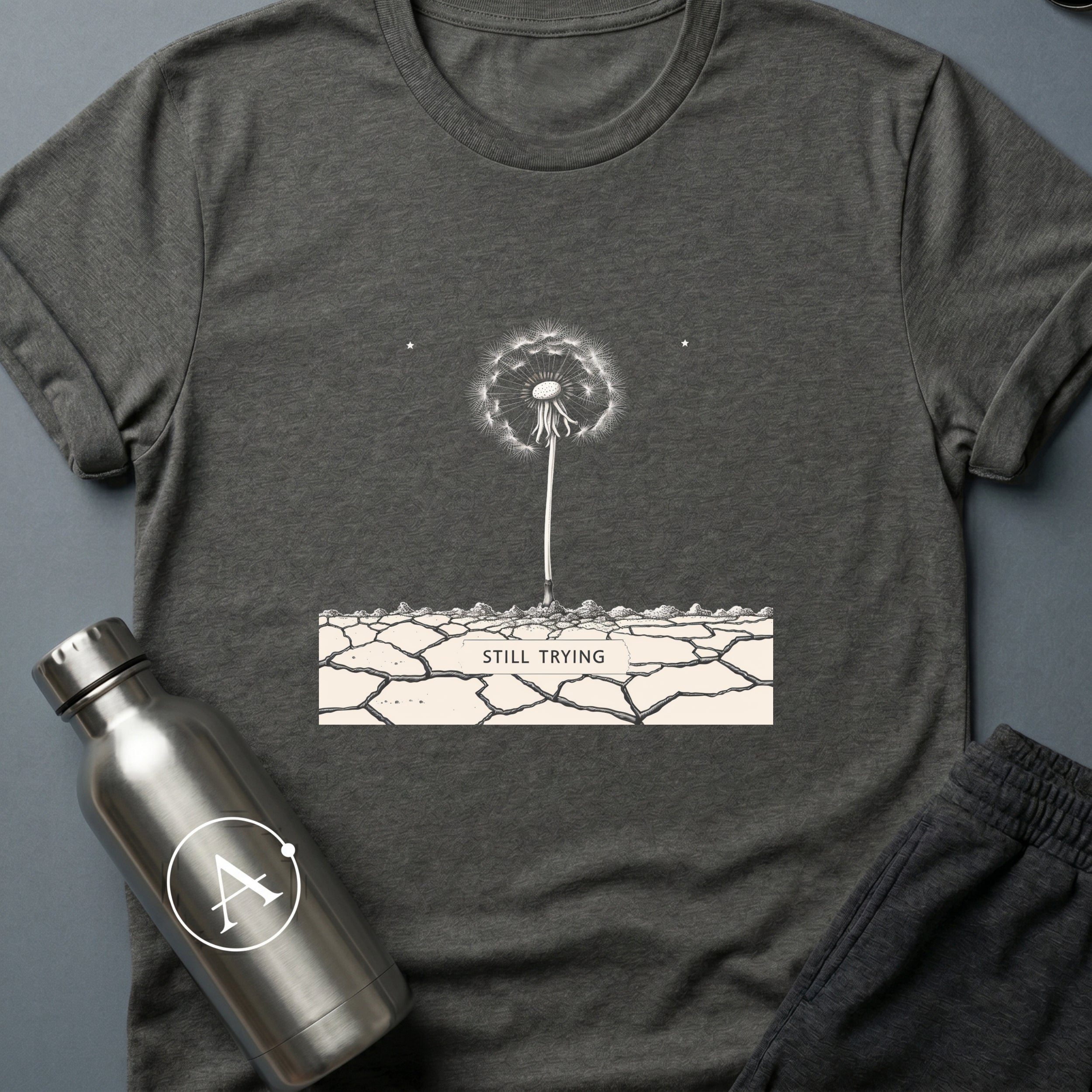 Dandelion on Mars sci-fi botanical t-shirt — Apsion Outpost