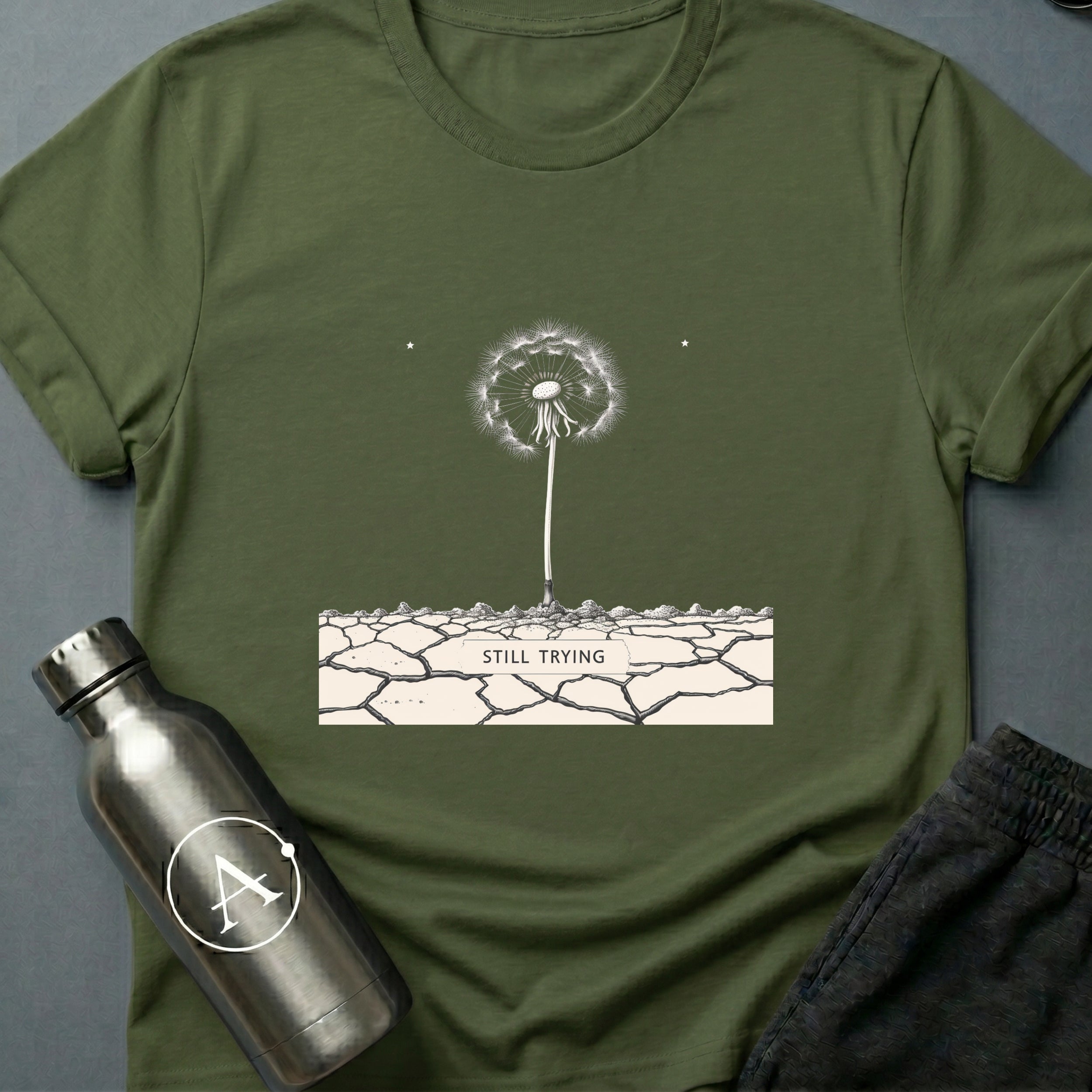 Dandelion on Mars sci-fi botanical t-shirt — Apsion Outpost