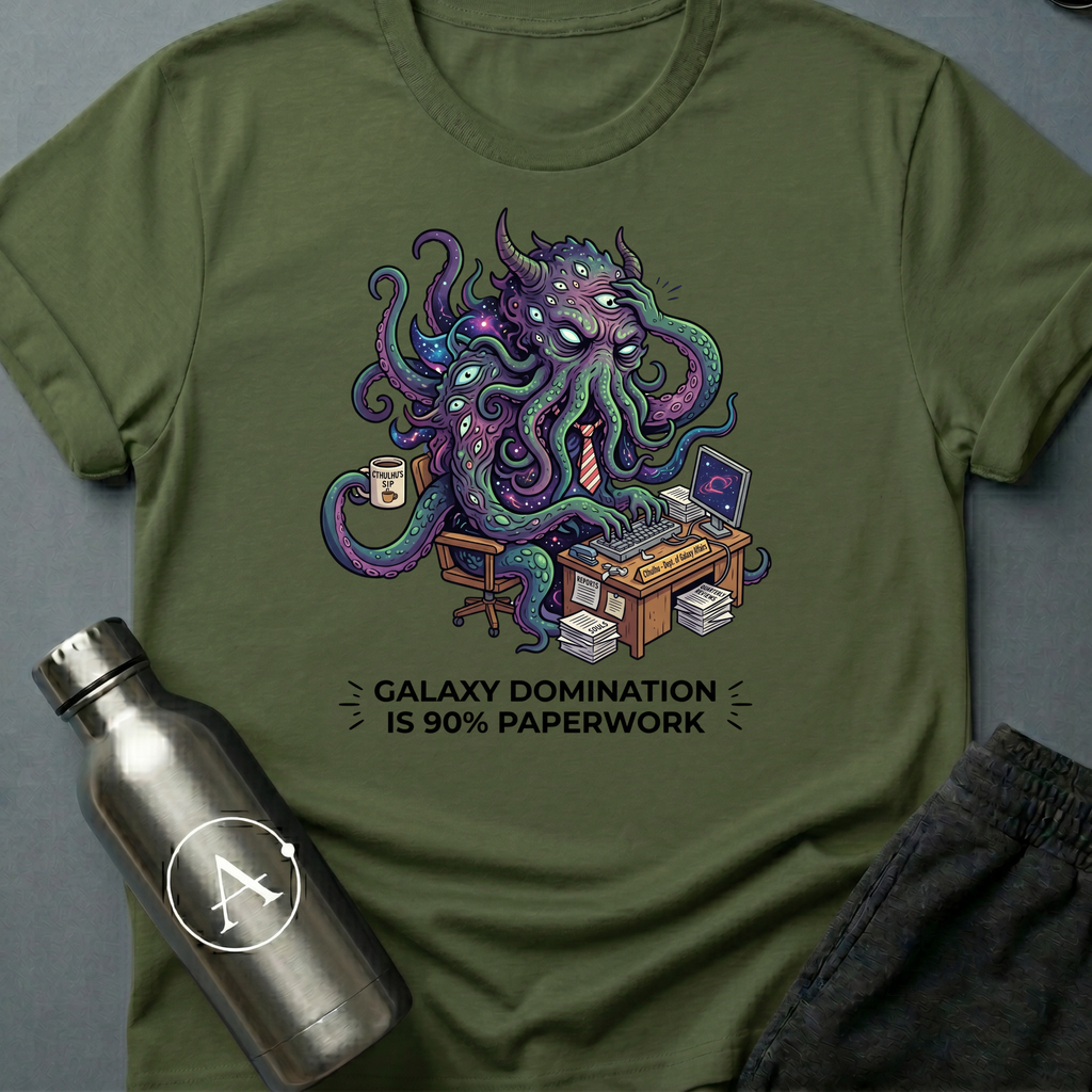 Eldrich's Cubicle funny cosmic horror sci-fi t-shirt — Apsion Outpost