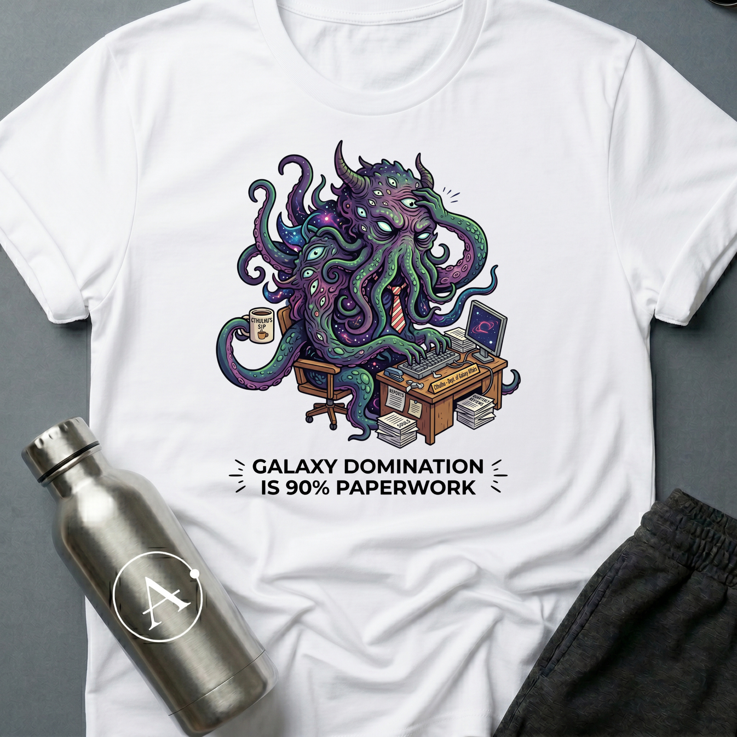 Eldrich's Cubicle funny cosmic horror sci-fi t-shirt — Apsion Outpost