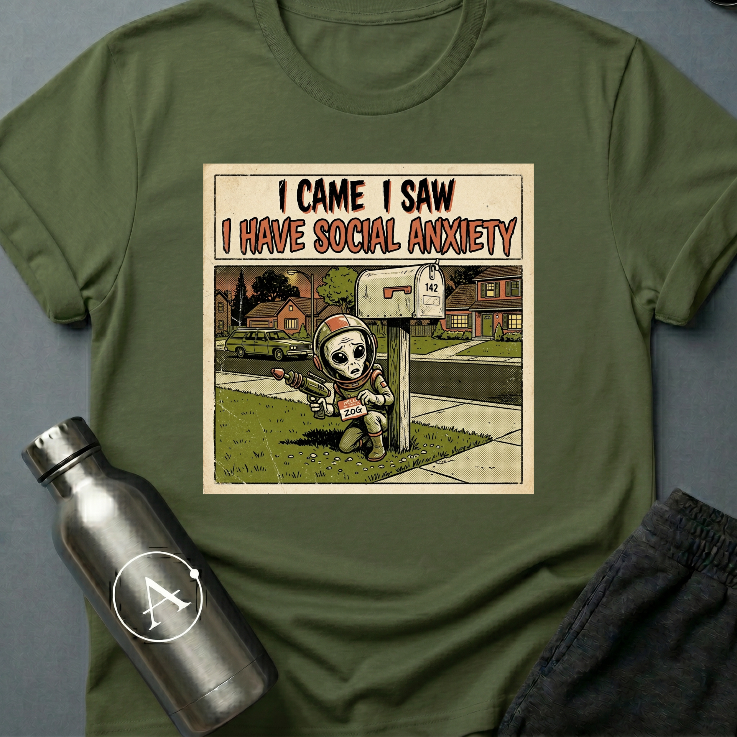 Awkward Greeting funny alien sci-fi t-shirt — Apsion Outpost