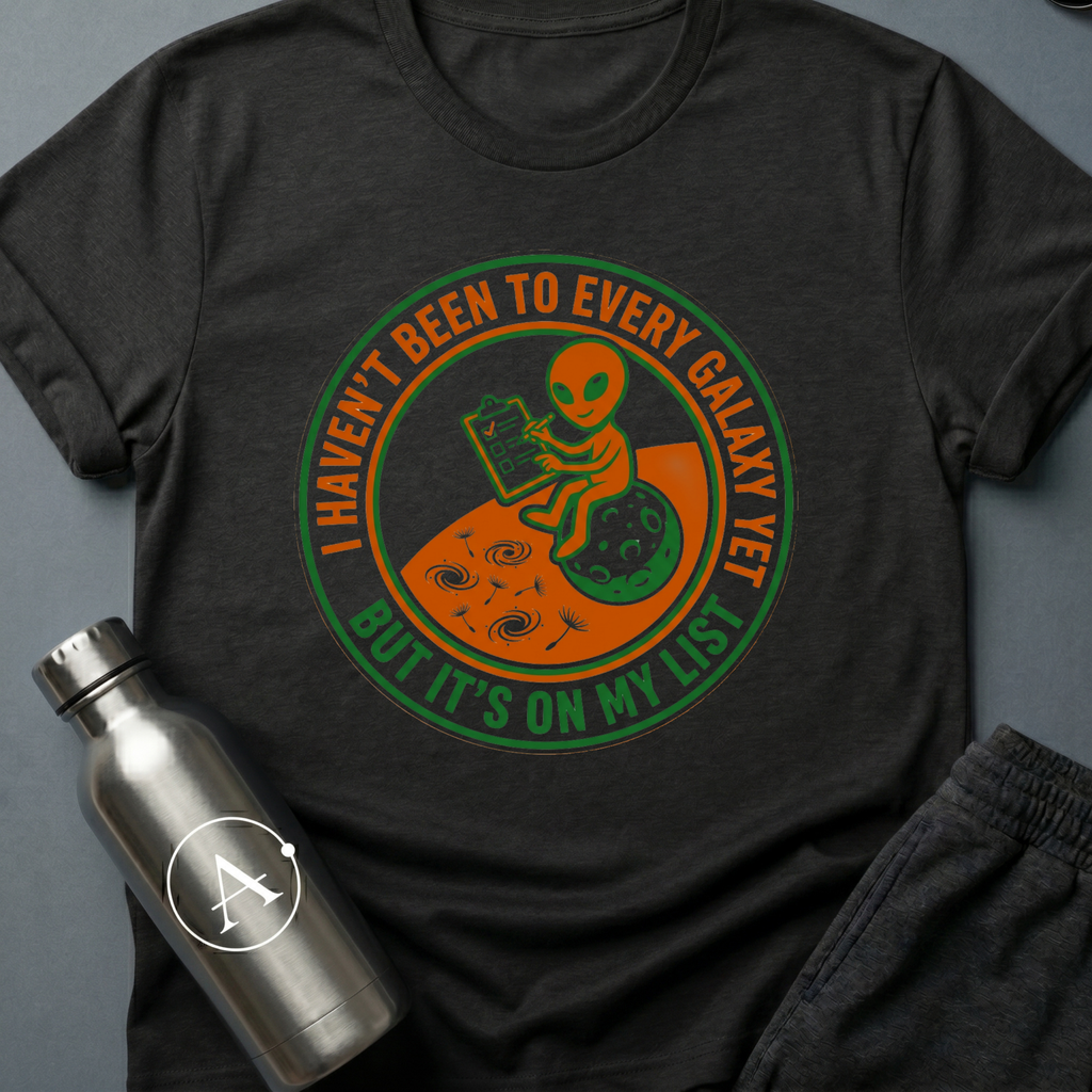 Bucket List sci-fi adventure t-shirt — Apsion Outpost