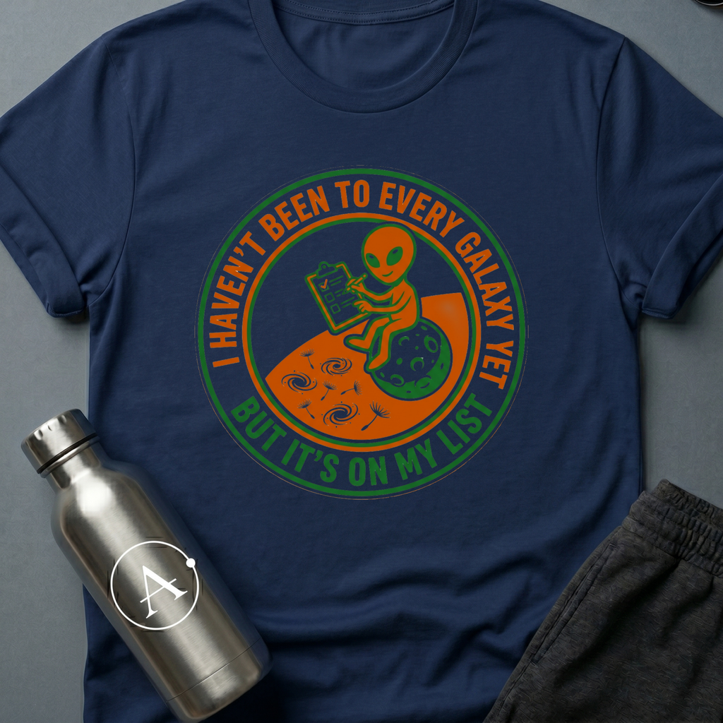 Bucket List sci-fi adventure t-shirt — Apsion Outpost