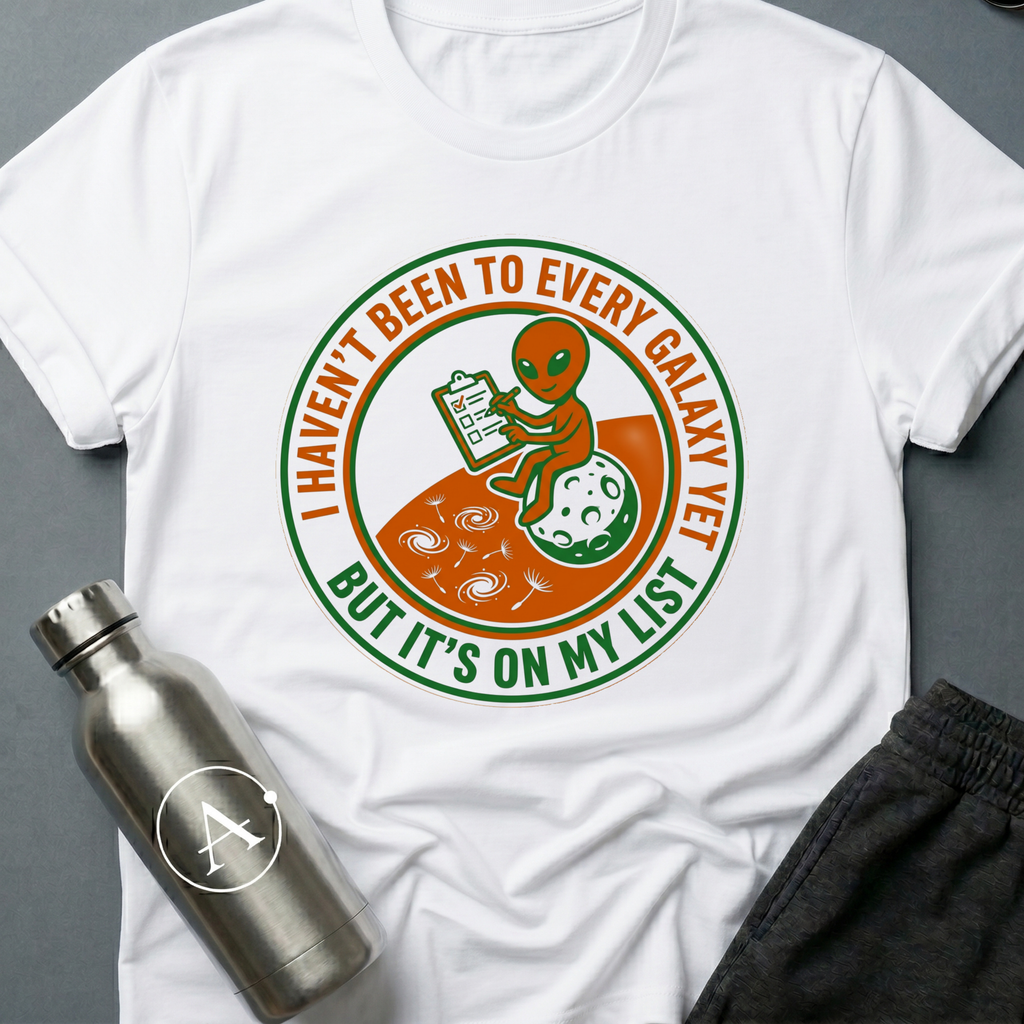 Bucket List sci-fi adventure t-shirt — Apsion Outpost