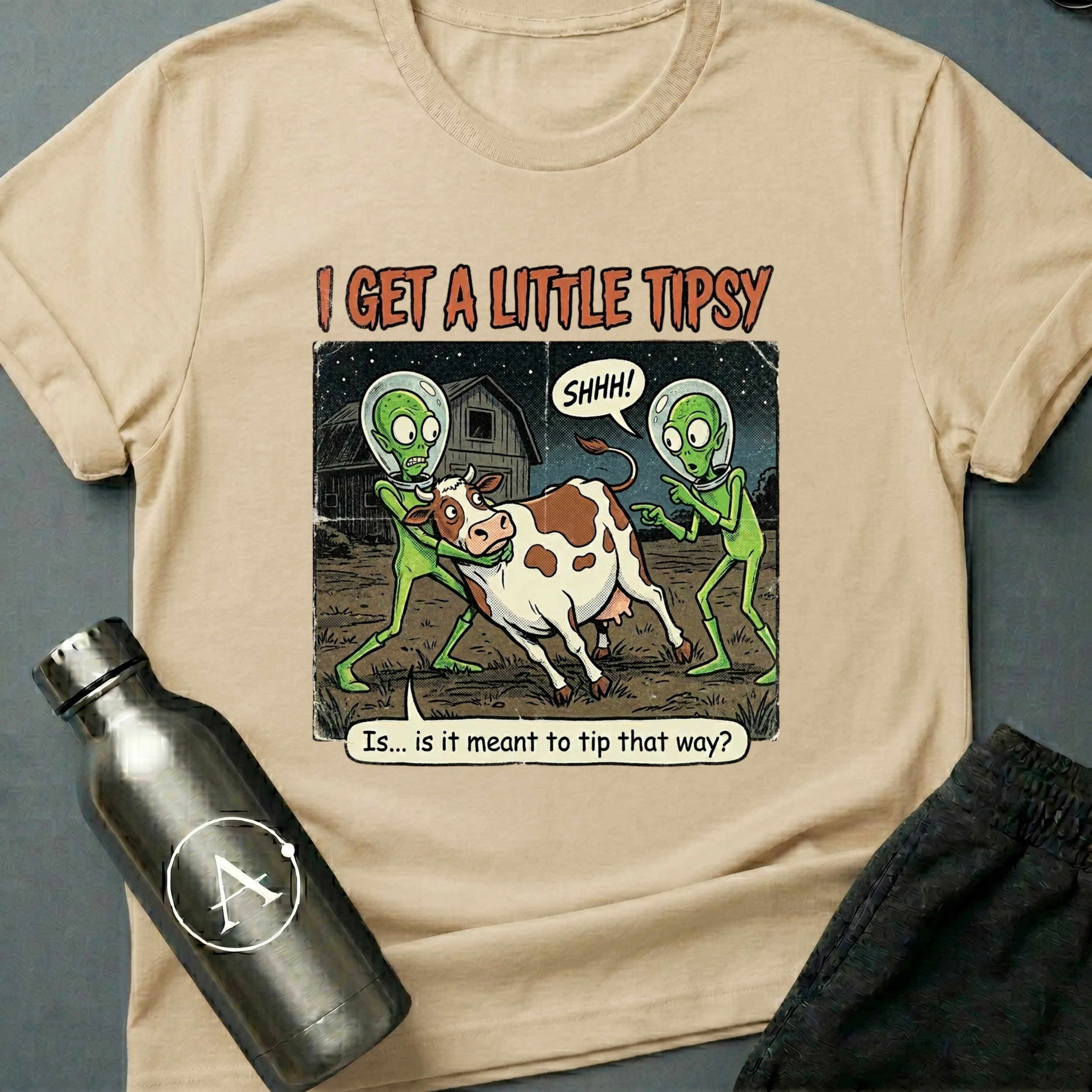 Cow Tippers funny alien sci-fi t-shirt — Apsion Outpost
