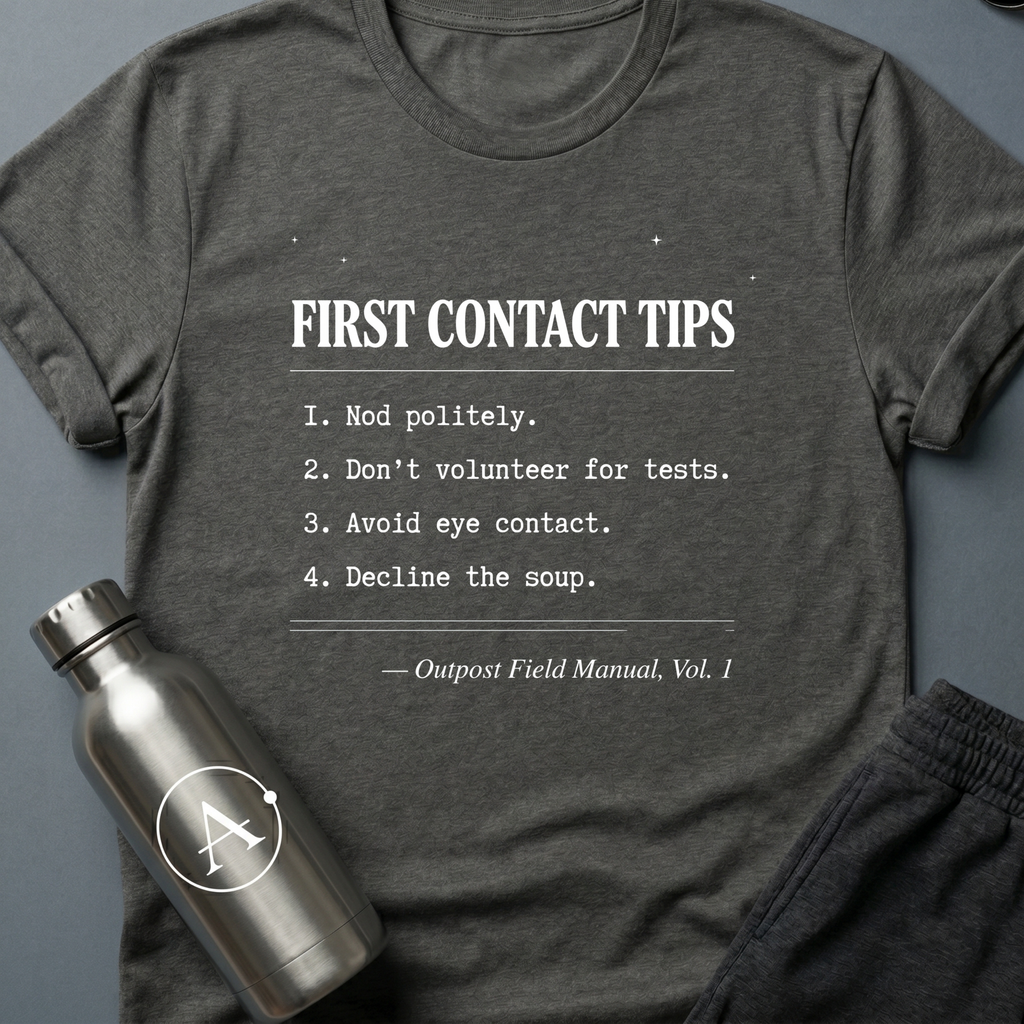 Decline the Soup sci-fi alien dinner t-shirt — Apsion Outpost