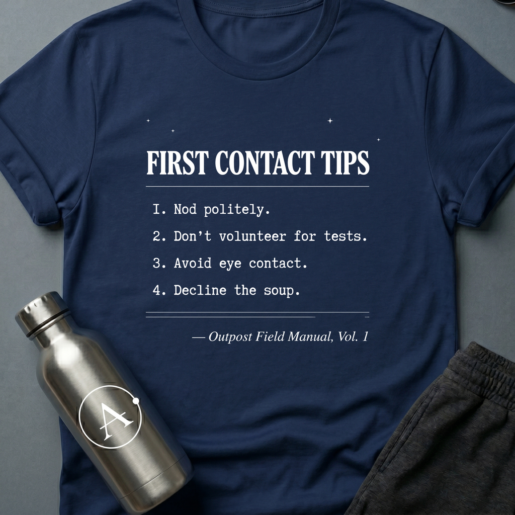 Decline the Soup sci-fi alien dinner t-shirt — Apsion Outpost