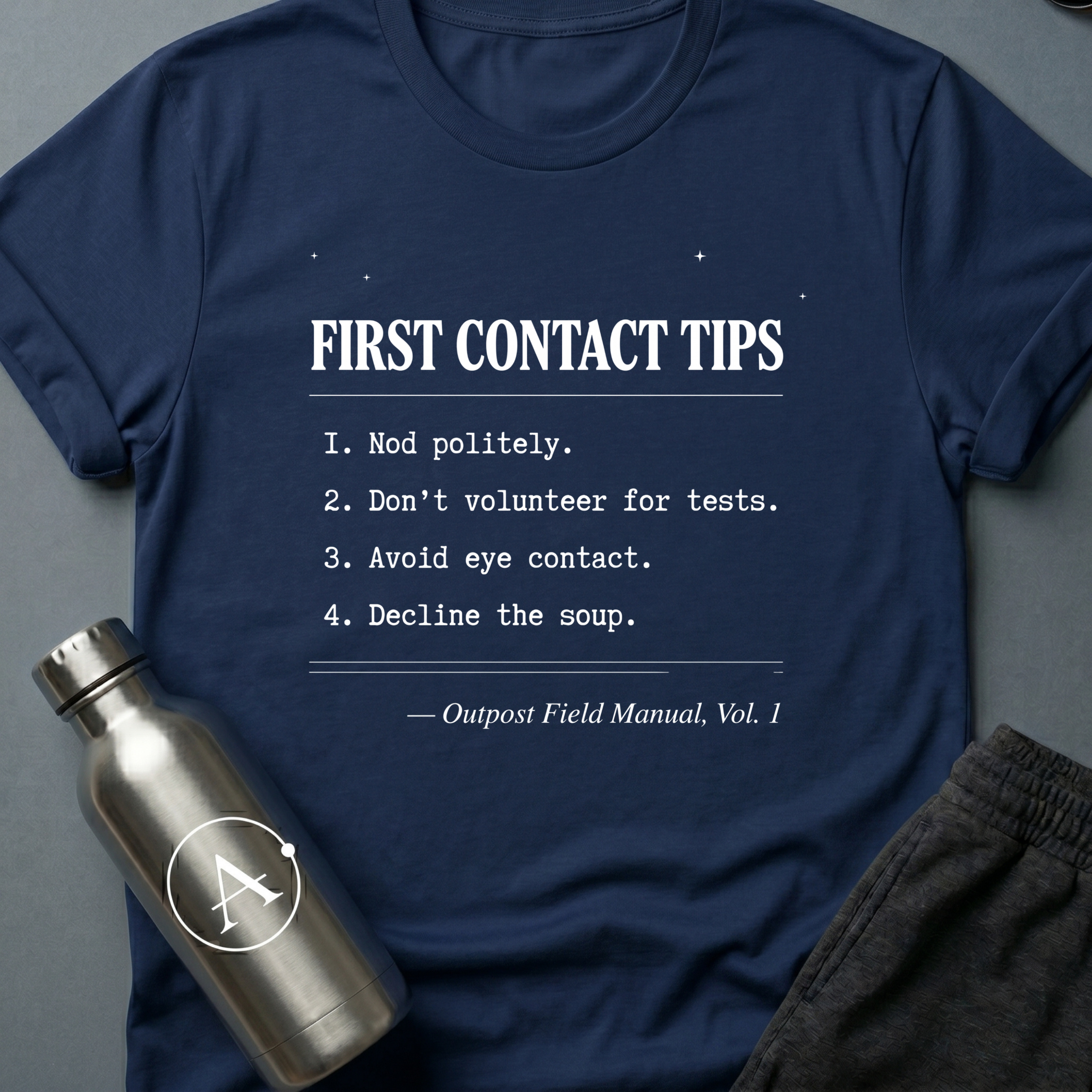 Decline the Soup sci-fi alien dinner t-shirt — Apsion Outpost