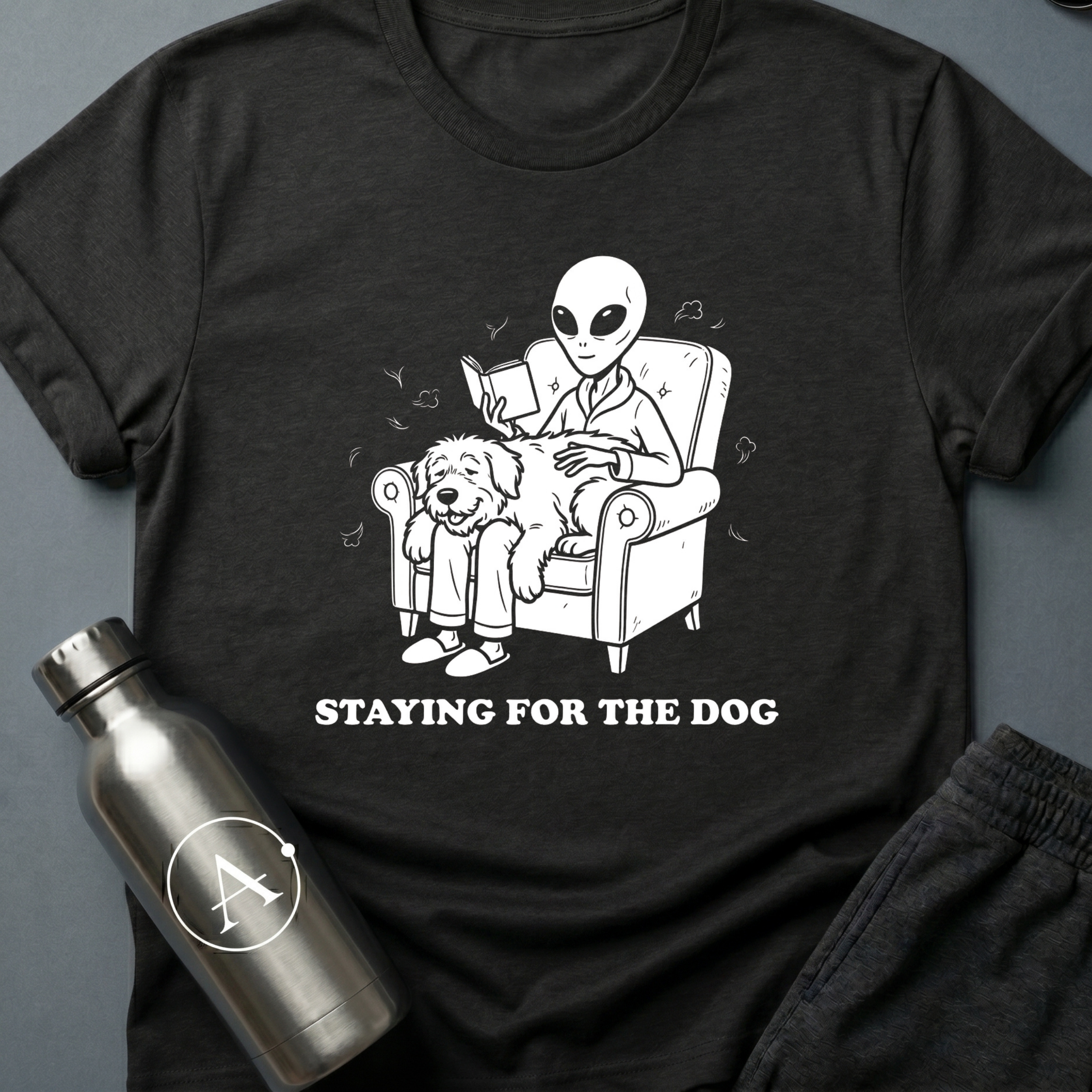 Dogsitter funny alien dog sci-fi t-shirt — Apsion Outpost