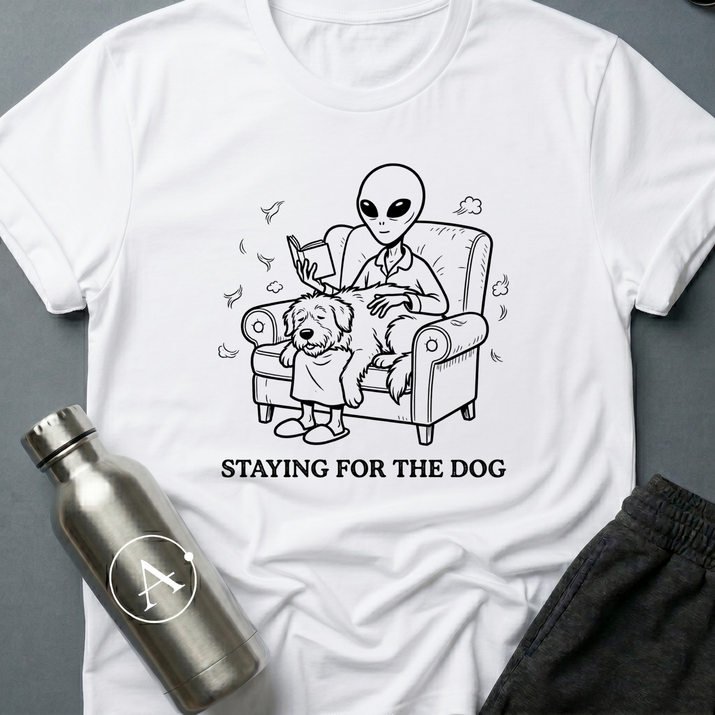 Dogsitter funny alien dog sci-fi t-shirt — Apsion Outpost