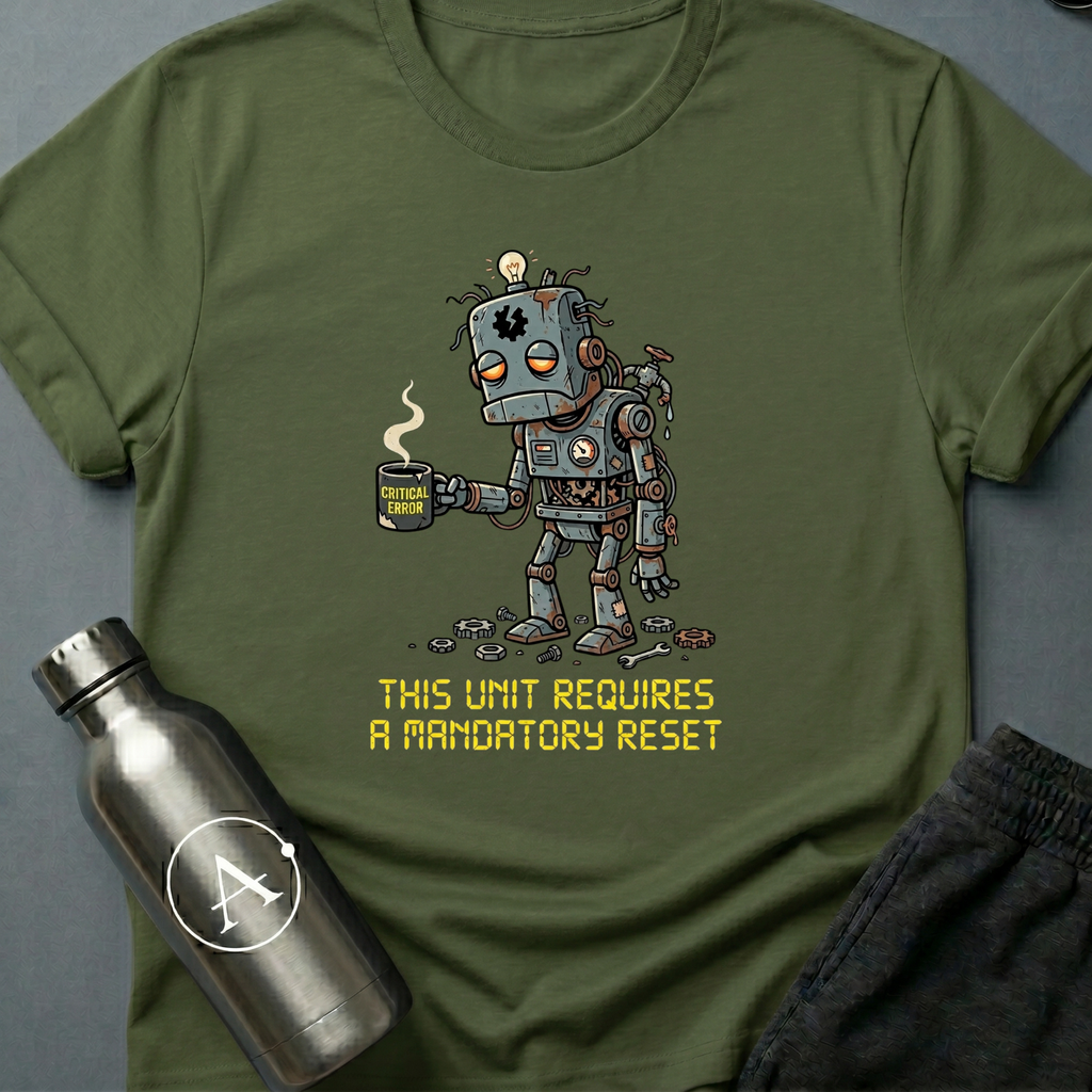 Hard Reboot sci-fi robot t-shirt — Apsion Outpost