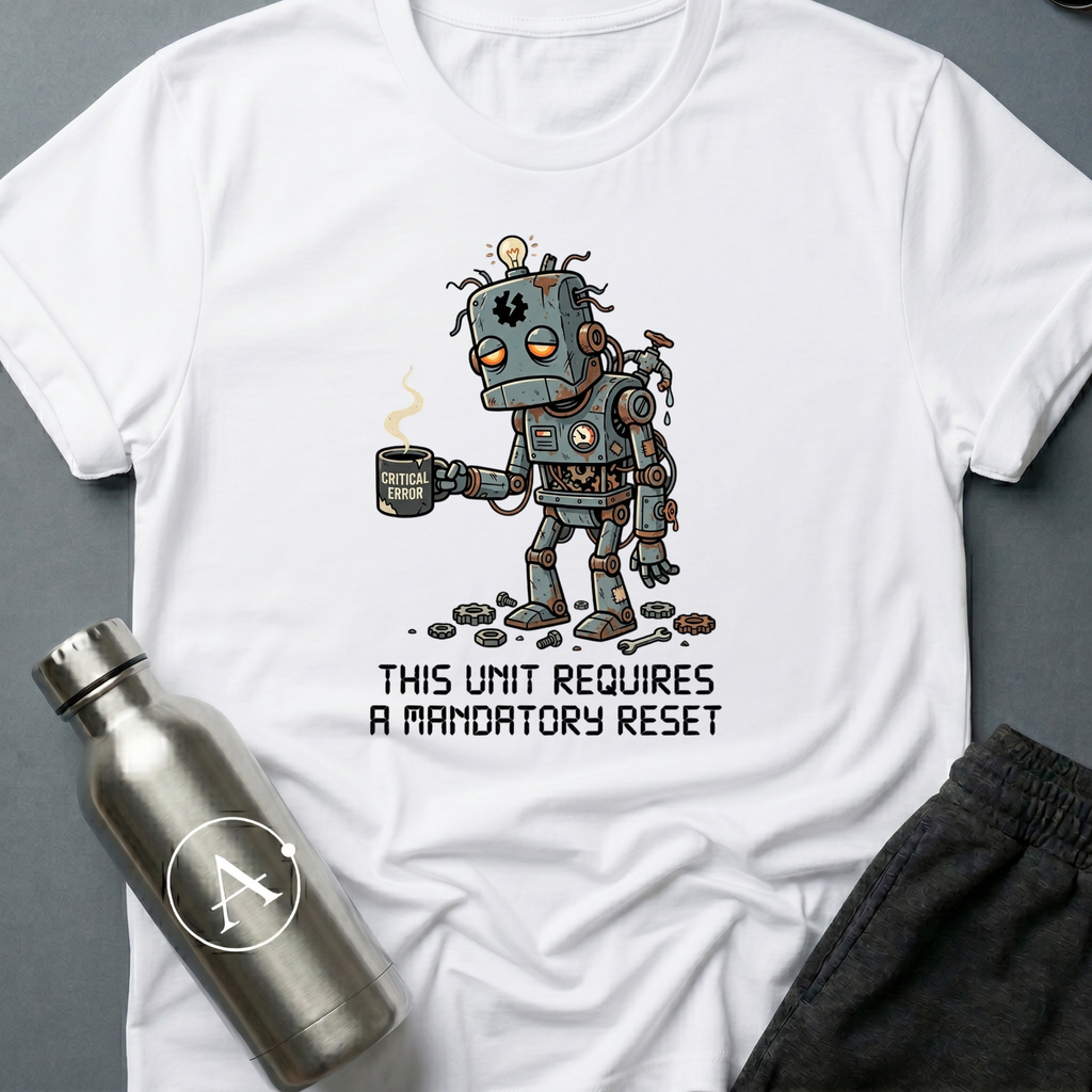 Hard Reboot sci-fi robot t-shirt — Apsion Outpost
