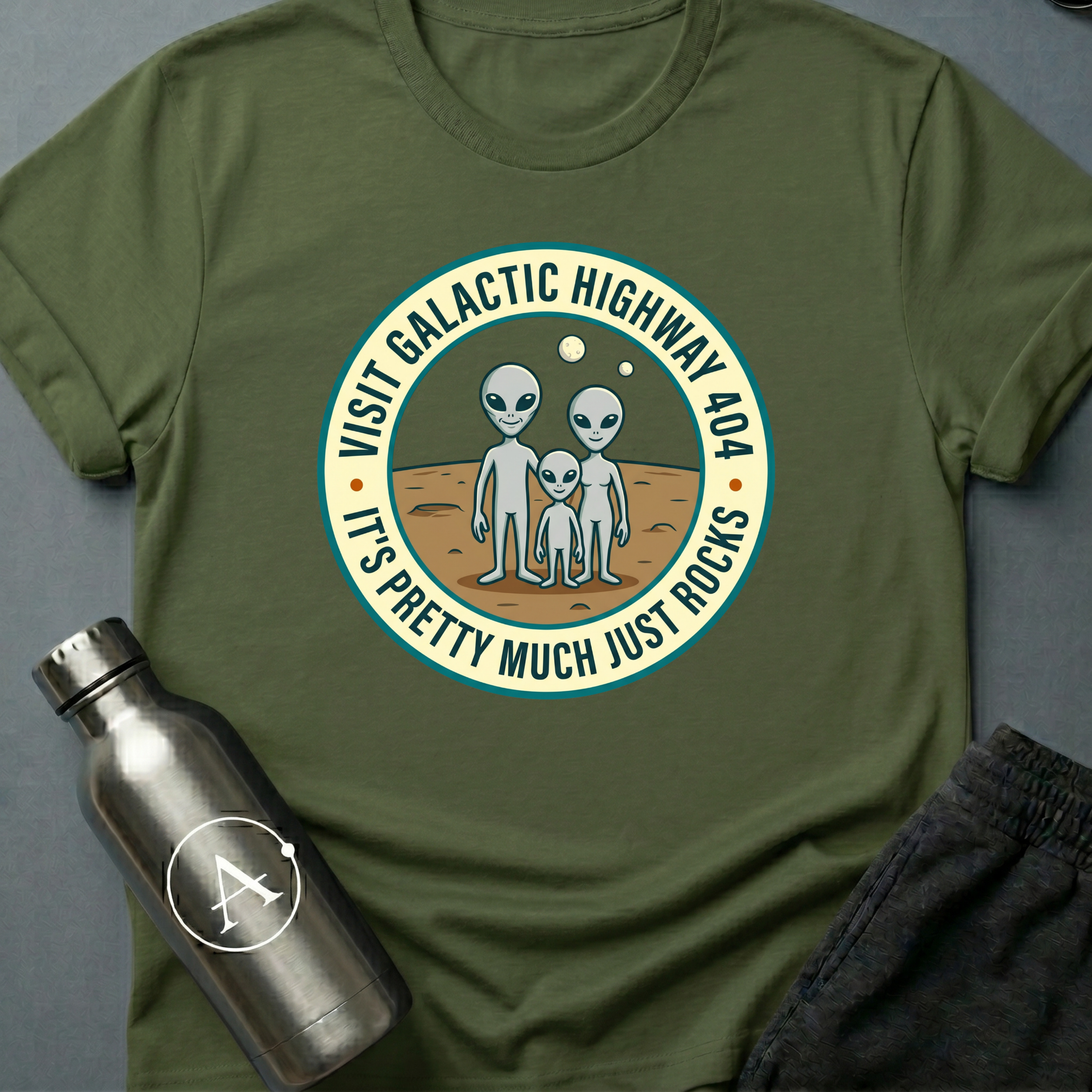 Highway 404 sci-fi alien tourism t-shirt — Apsion Outpost