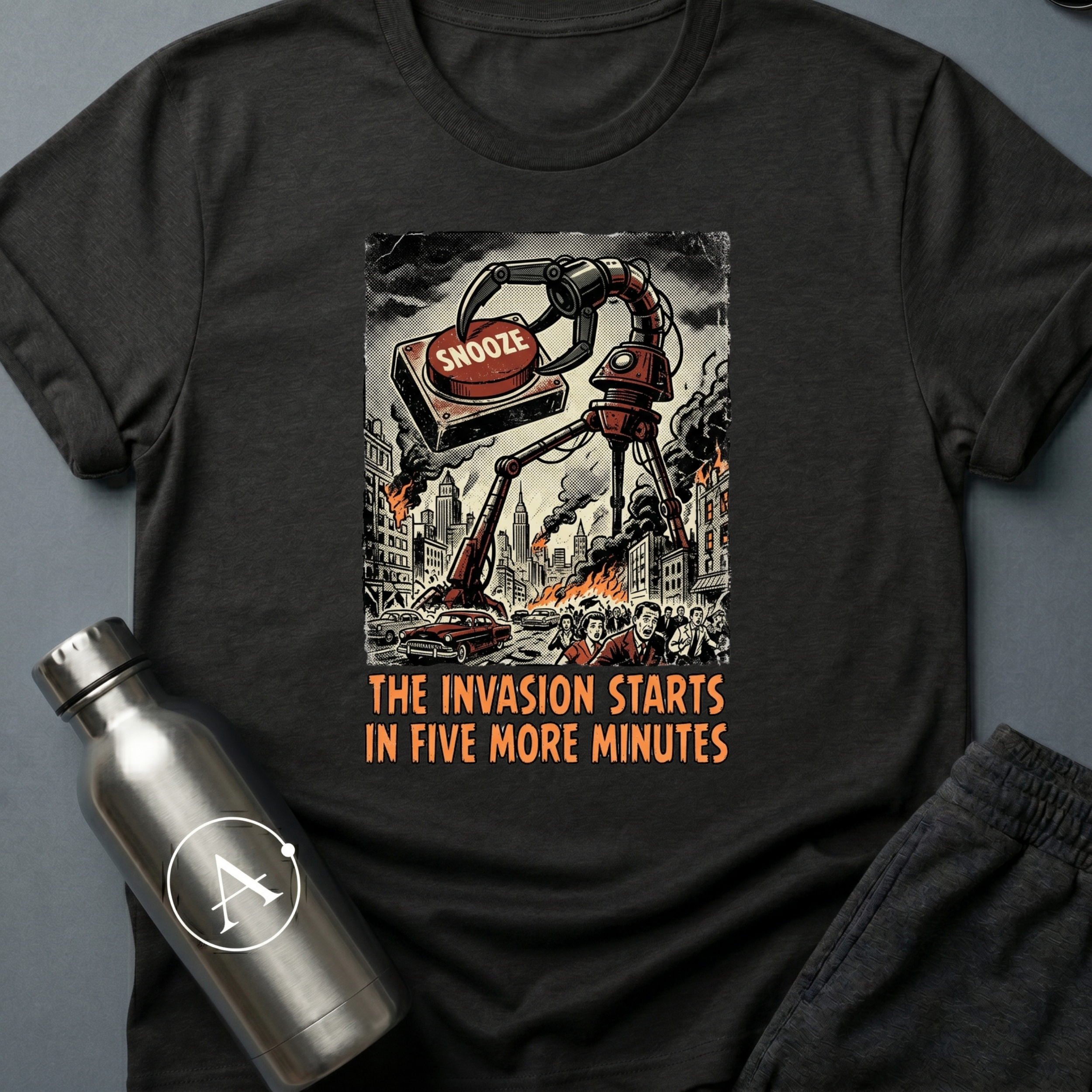 Hit Snooze funny sci-fi snooze t-shirt — Apsion Outpost
