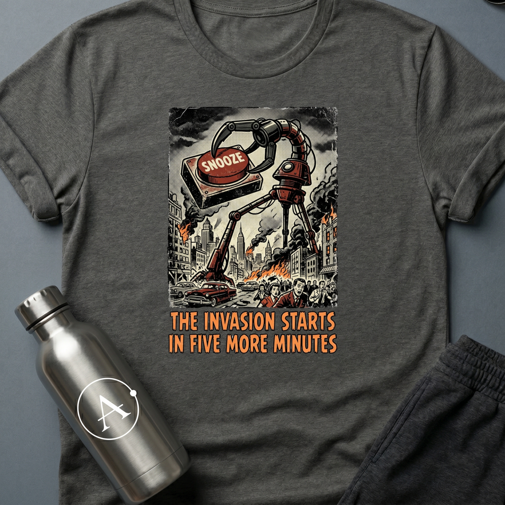 Hit Snooze funny sci-fi snooze t-shirt — Apsion Outpost