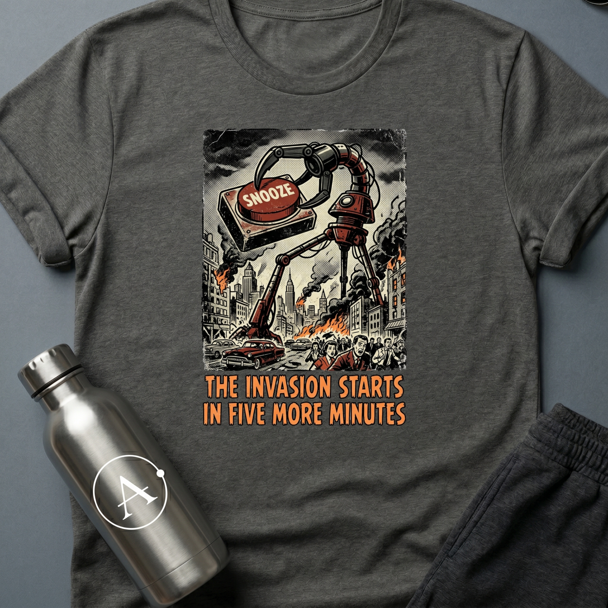 Hit Snooze funny sci-fi snooze t-shirt — Apsion Outpost
