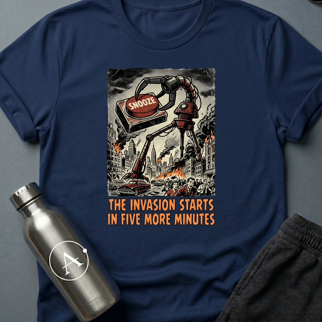 Hit Snooze funny sci-fi snooze t-shirt — Apsion Outpost