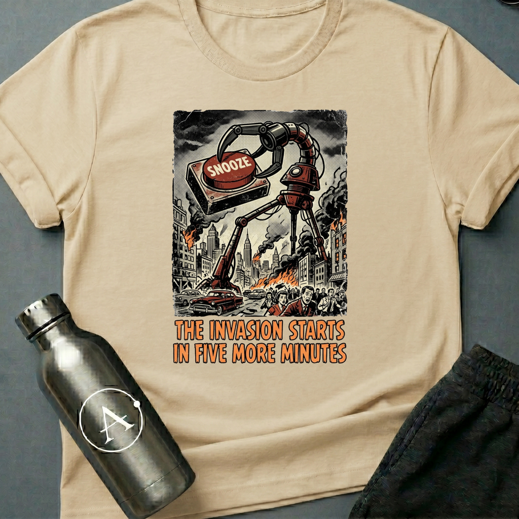 Hit Snooze funny sci-fi snooze t-shirt — Apsion Outpost
